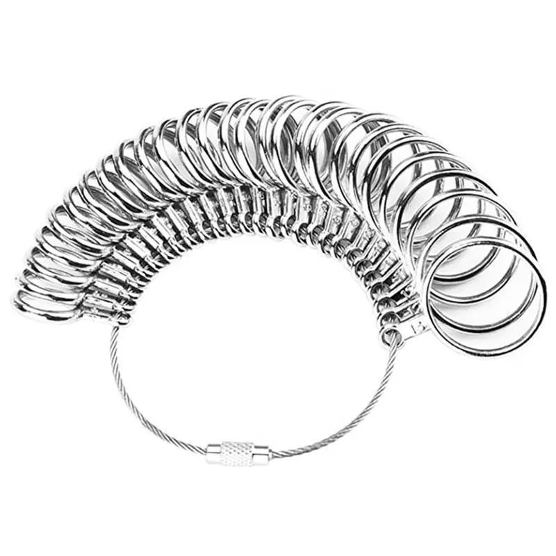 Ring Alat Ukuran Jari Cincin No 1-13 Pengukur Jari Us Standar Sizer Finger Ring