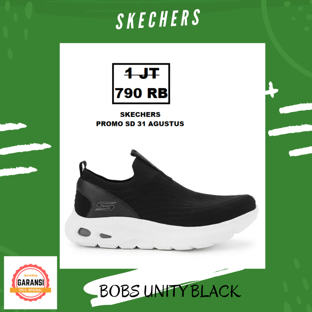 Sepatu skechers pria 100% original BOBS UNITY
