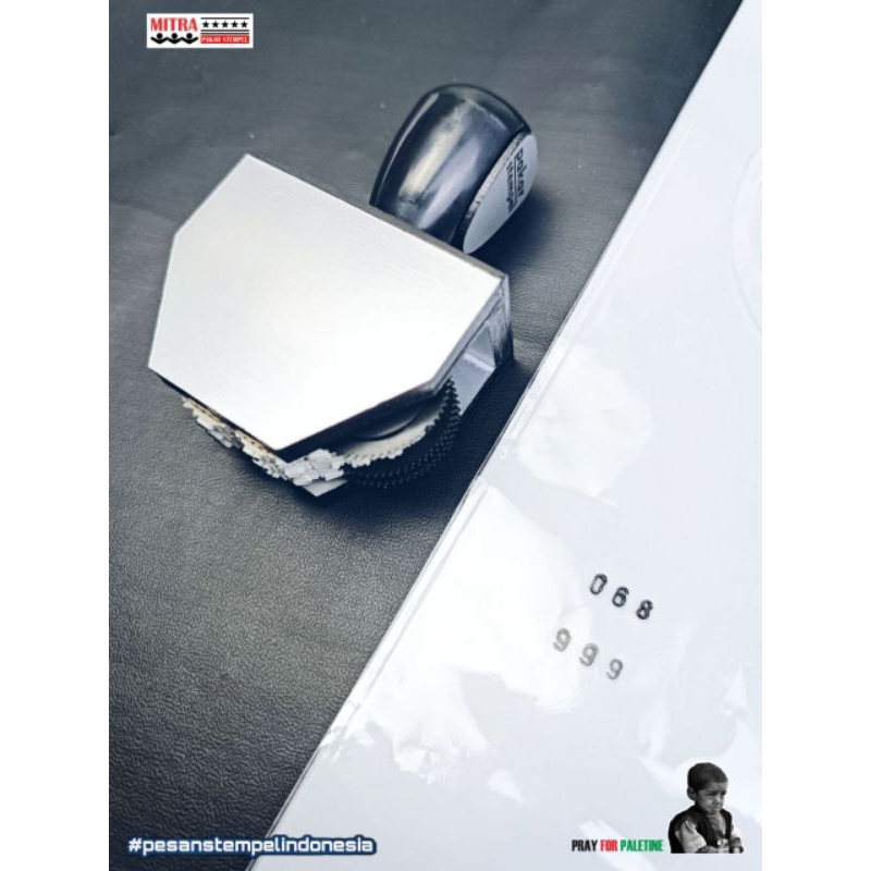 

Stempel angka putar 2 baris stempel kode produksi