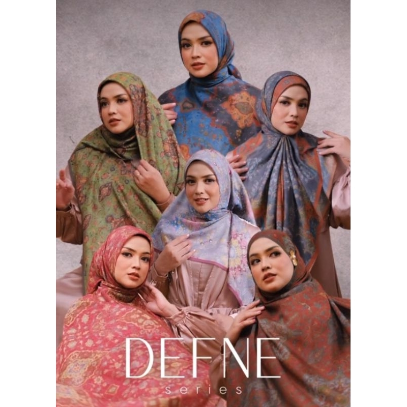 DEFNE SERIES NINANO / NINANO LABEL NON PIN / SEGIEMPAT MOTIF VOAL / HIJAB VOAL PREMIUM