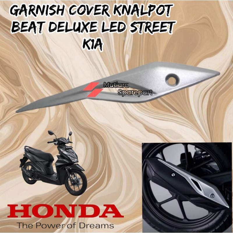 Garnish cover knalpot Beat Sporty 2020 Beat Deluxe 2020 Beat Street 2020 Silver High Quality