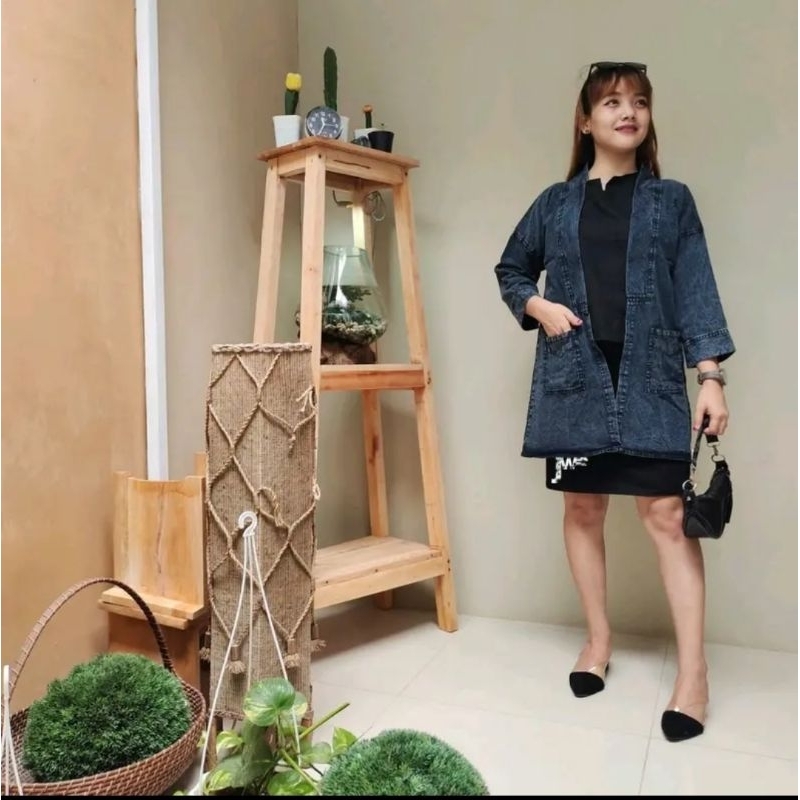 Outer Jeans Wanita Standar & Jumbo Blazer Jeans Wanita