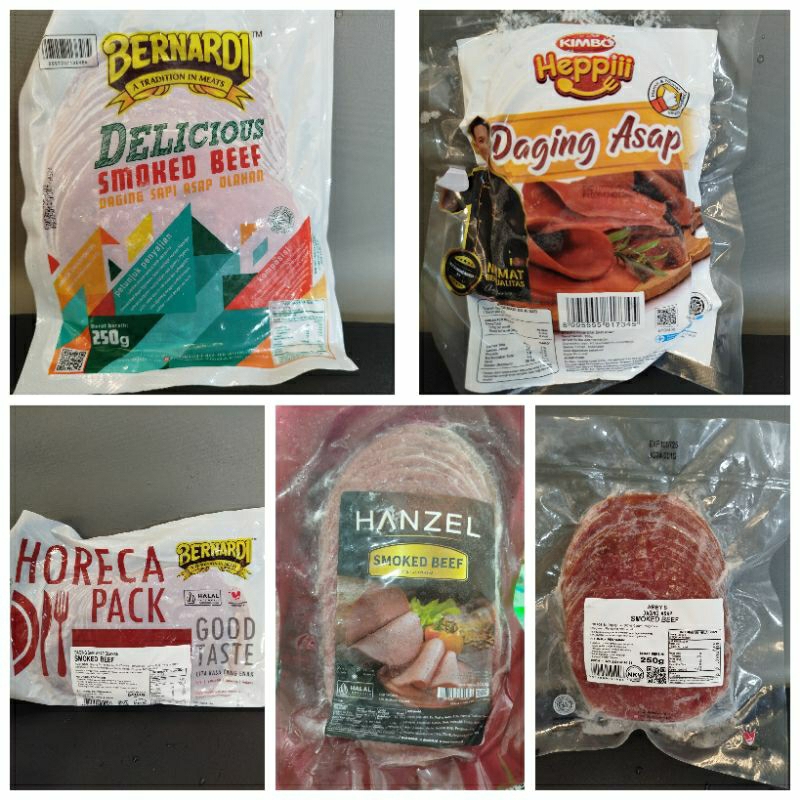 

SMOKED BEEF Daging Asap BERNARDI / ABBY'S / HORECA / KIMBO / HANZEL / 200 - 500gr