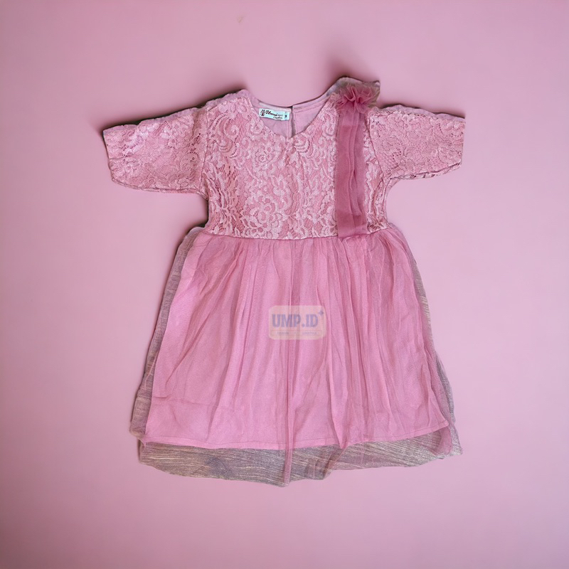BAJU PESTA TUTU BUNGA ANAK MEWAH / DRESS PESTA  BROKAT ANAK KEKINIAN / GAUN BRUKAT ANAK PREMIUM 2-10