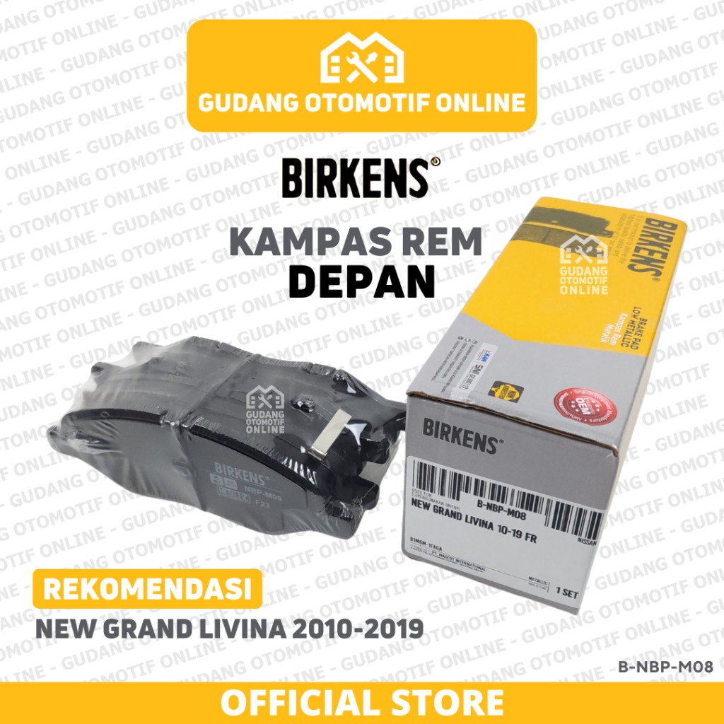 Kampas Rem Depan New Grand Livina 2010 Birkens Original –  Brake Pad