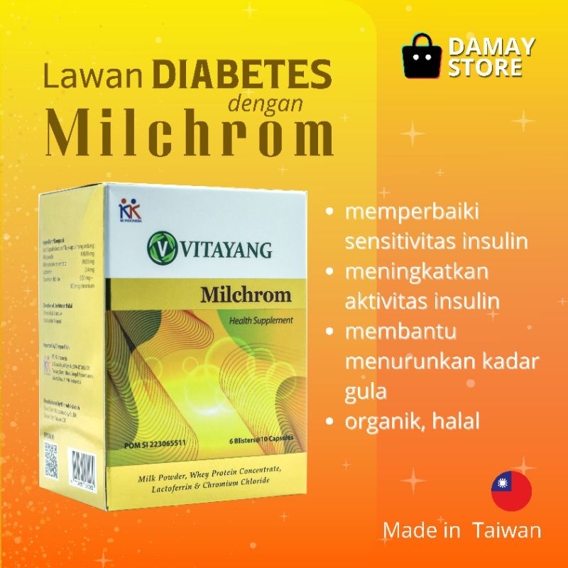 Vitayang Milchrom 6 strip. 60 kapsul. SOLUSI DIABETES