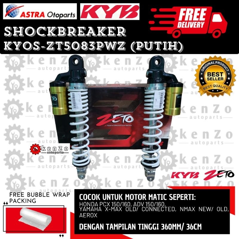 [Garansi Original Produk] [Subtank Kyb Zeto] Shockbreaker Tabung Yamaha X max Nmax Aerox Tinggi 36cm