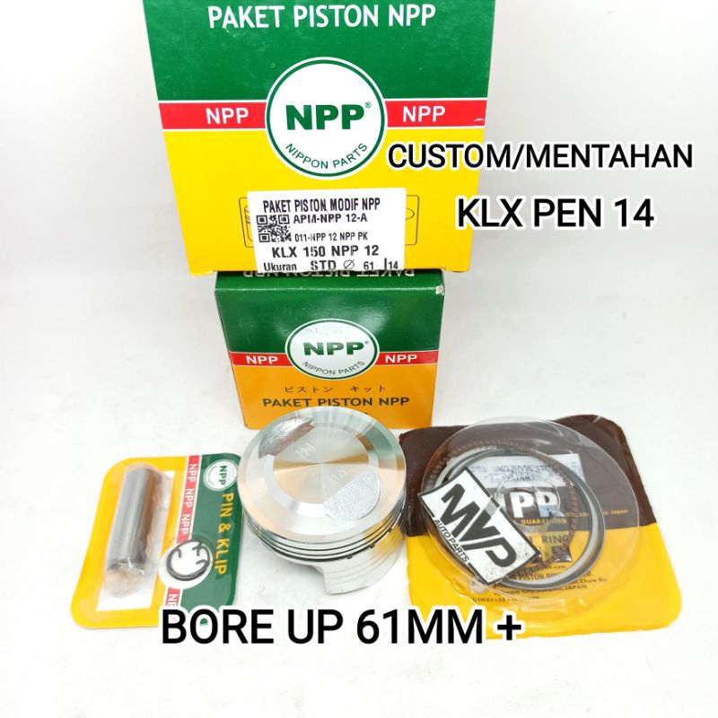 Piston Kit Seher Rubahan KLX 150 Bore UP Dome Jenong Mentahan Modif Vario 150 CRF Sonic 150R DLL 61 