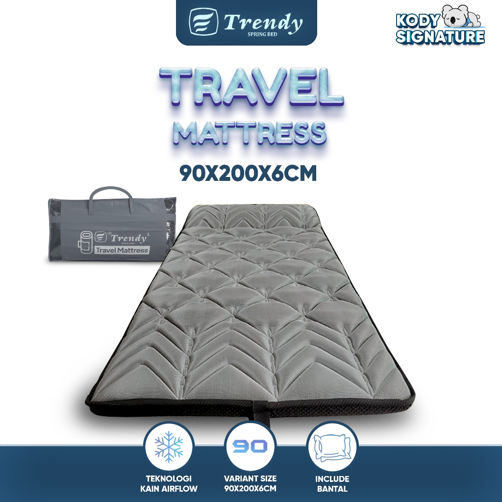 Kody Trendy Travel Mattress - Kasur Lipat/ Kasur Gulung/ Include Tas Busa