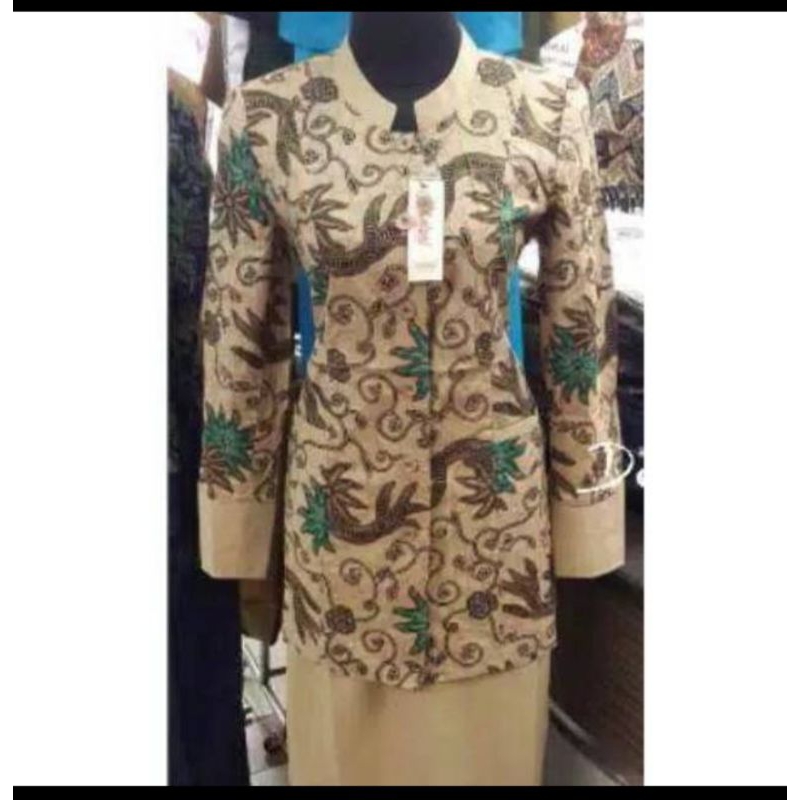 Stelan blazer batik lolani mocca dasi(coksu)