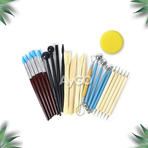 

25 Pcs Ceramics Clay Tools Polymer Clay Tools Modeling Air drying Clay Sculpting pottery Tools RB9