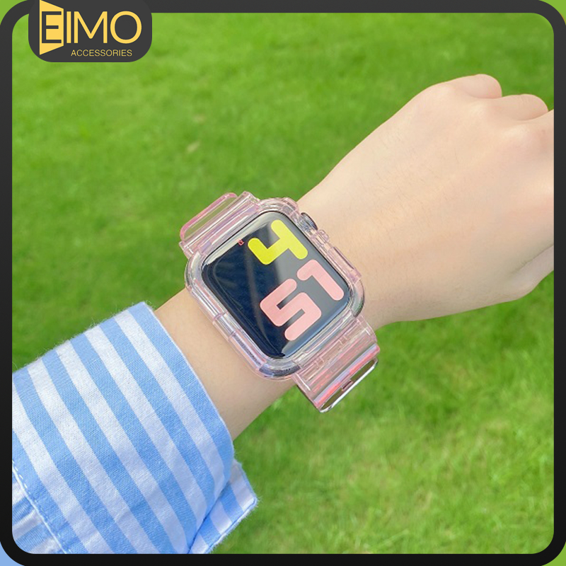 TPU Transparent Strap Apple Watch SE 3 2 46mm 44mm 40mm 38mm 45mm 41mm 42mm IWatch Series 11 10 9 3 