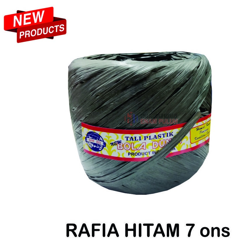 

rafia tali rafia 7ons warna hitam 7 ons