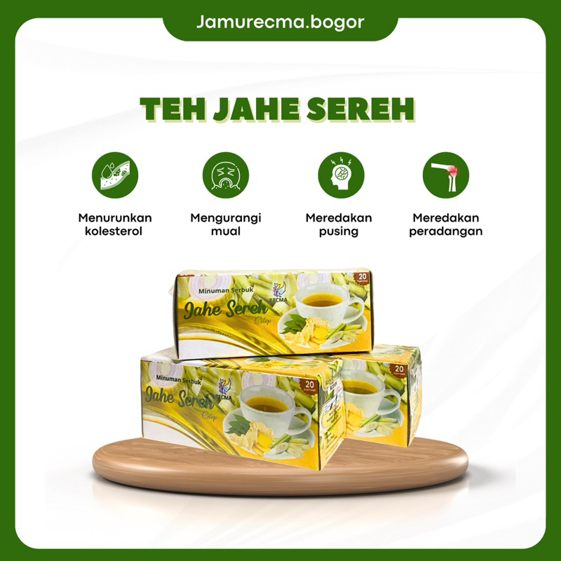 

RECMA Teh Jahe Sereh Atasi Mual dan Kolestrol