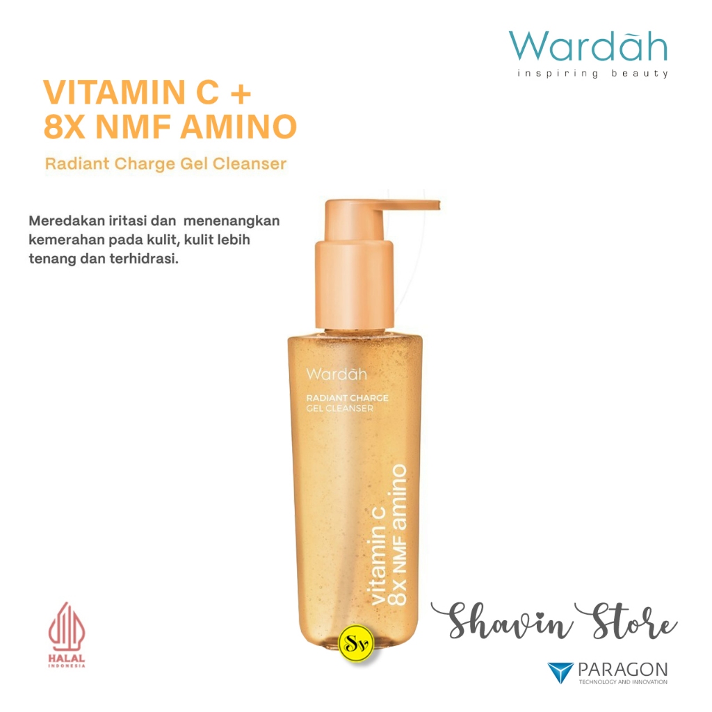 Wardah Vitamin C + 8X NMF Amino Gel Cleanser - Sabun Cuci Muka Untuk Kulit Kusam Kering Sensitive