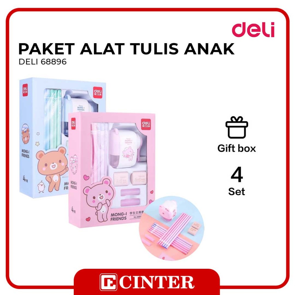 

DELI - SET PERALATAN SEKOLAH ANAK / SCHOOL GIFT SET 68896 BLUE & PINK