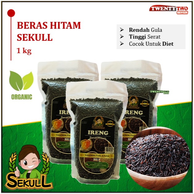 

Beras Hitam Ireng Sekull Rendah Gula Karbo Lemak Aman Diabetes Diet 1 kg