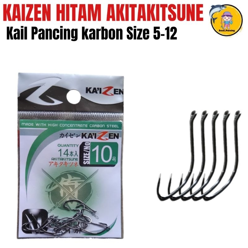 Kail Pancing Kaizen Hitam AkitaKitsune Size 5-12