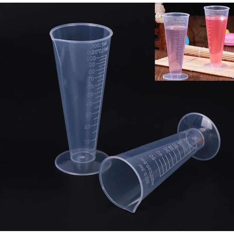Z3 - Gelas Ukur Plastik 100 Ml / Gelas Takar 100 ml 100cc Transparan