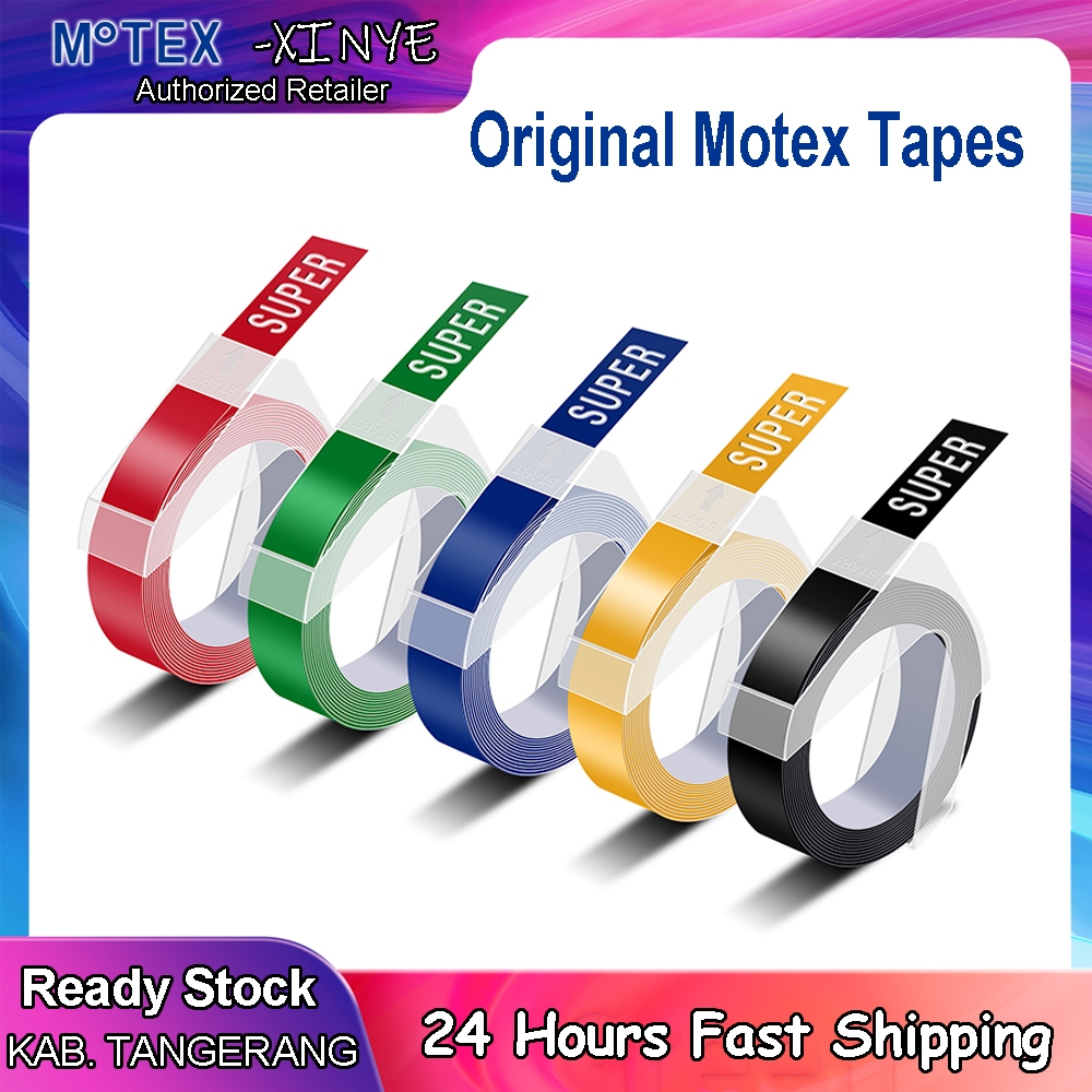 

5Pcs Refill Tape label maker 3D embossing 9mm (untuk Dymo,Motex,Cidy) merk CIDY