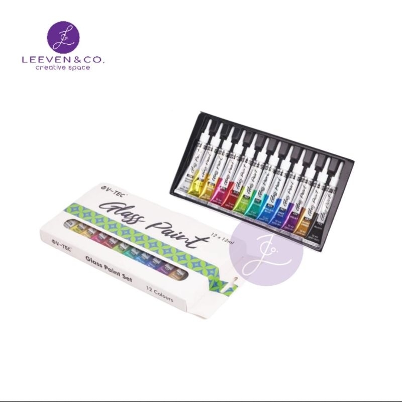 

V-TEC GLASS PAINT / CAT GELAS KACA TYPE GPC-8012/12ML & 12CLR