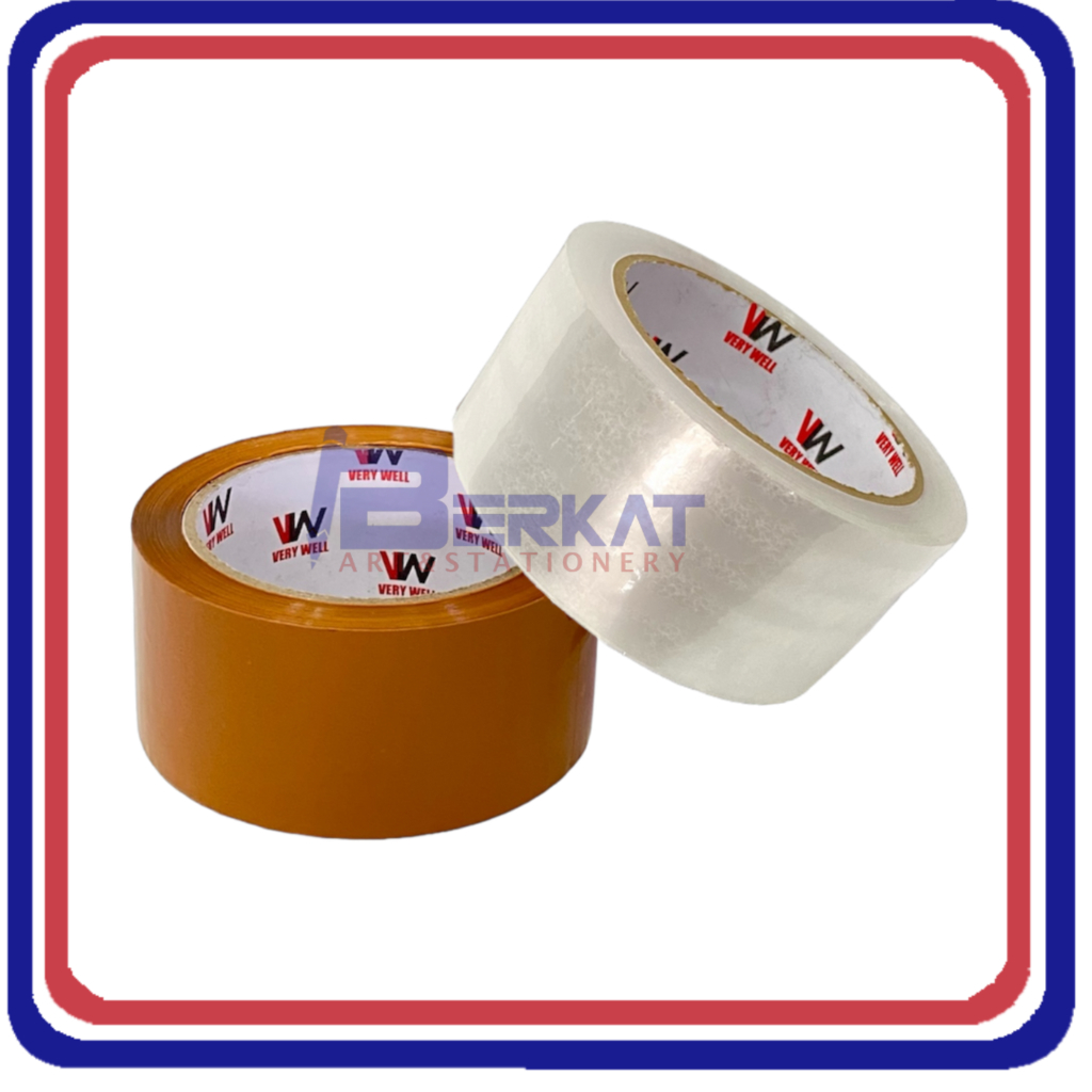 

Lakban OPP VERY WELL VW Bening Coklat 2" (48mm x 90 Yard)
