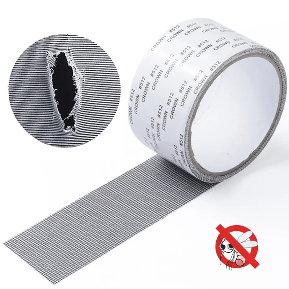 Lakban Tape Penambal Lubang Kawat Jaring Ventilasi Nyamuk 2 Meter — 9