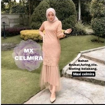 MAXI CELMIRA DUYUNG BRUKAT REALPICT/ DRESS WISUDA/DRESS MUSLIM DUYUNG/GAMIS // Preloved dewasa