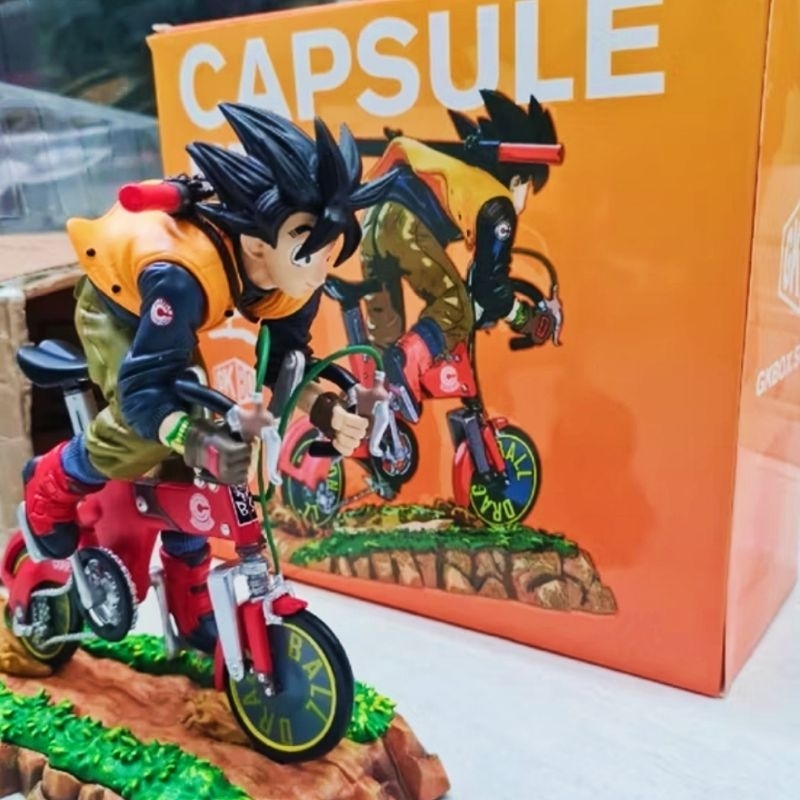 Action Figure Dragonball Diorama Son Goku Sepeda Figure Goku Bersepeda
