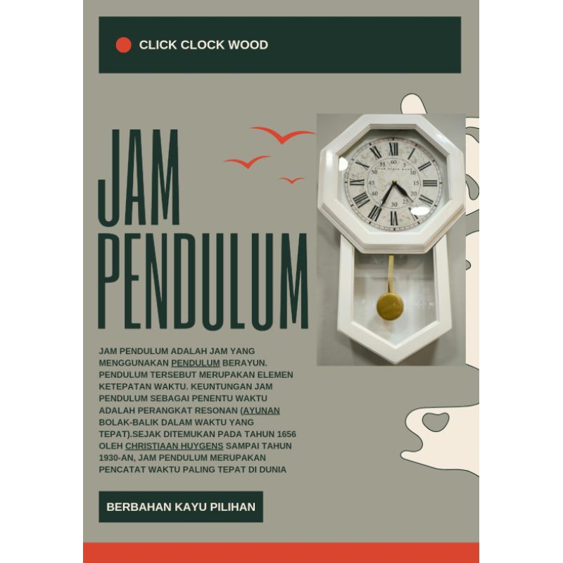 Jam Dinding Pendulum Bandul Kayu(Free Ongkir)