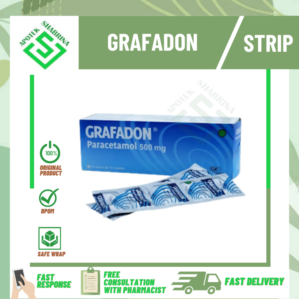 Grafadon 500mg Kaplet (per Strip) / Paracetamol 500 mg