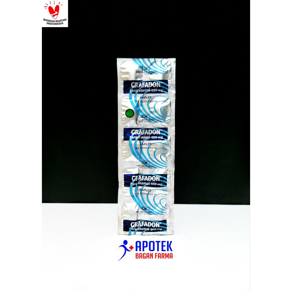 GRAFADON STRIP 10 KAPLET Obat Demam Panas Anak Dewasa