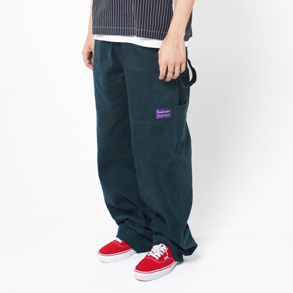 Sura Positiva - Carpenter Pants (Naulerry) Corduroy - Dark Green
