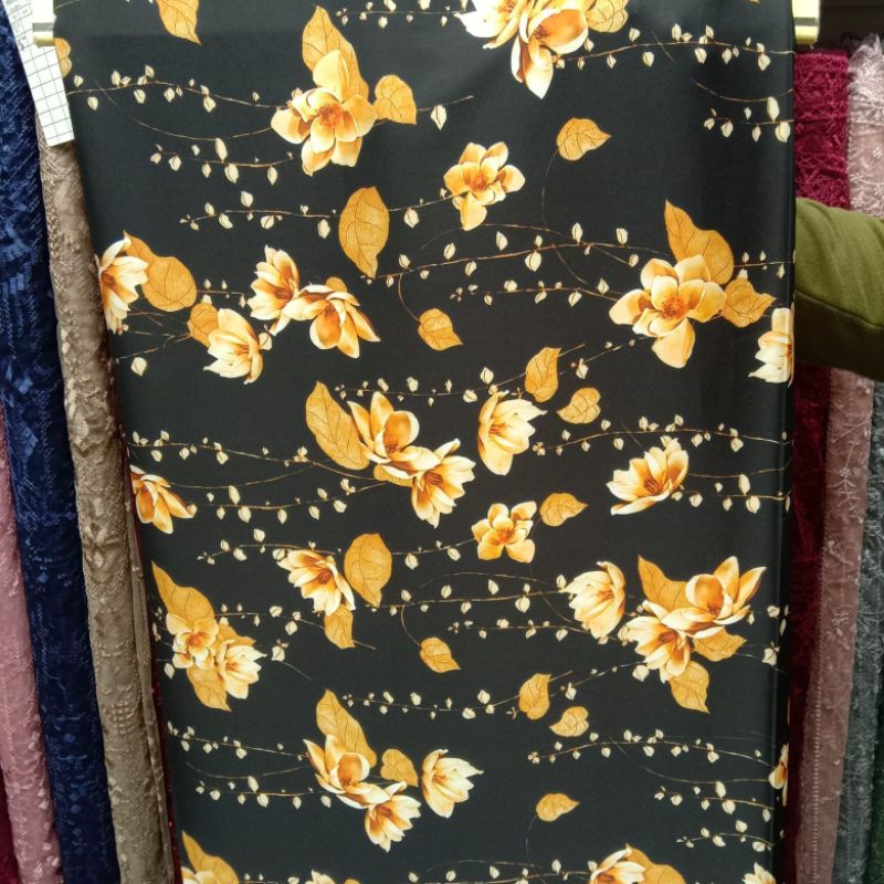 Kain armani silk motif bunga