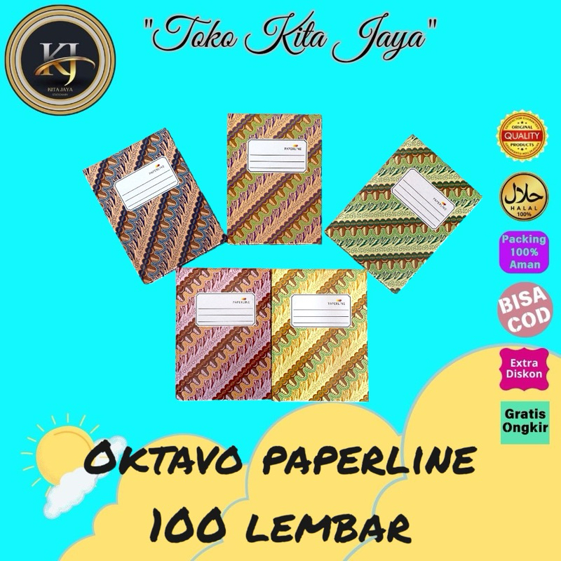 

Buku oktavo paperline A6 100 lembar