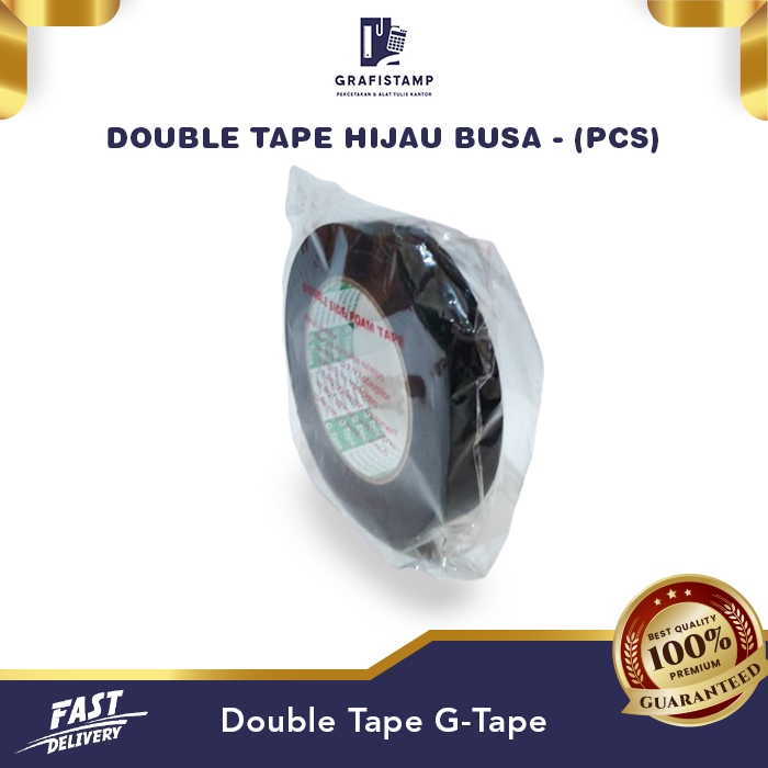 

Double Tape G-Tape Hijau Busa (Green Foam Double-Sided Tape) - Pcs