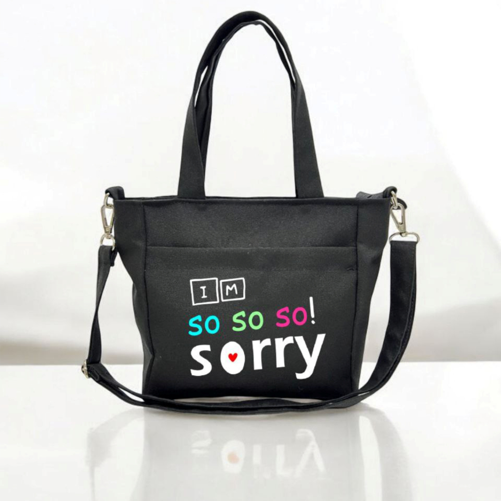 MINI SLING BAG>tas wanita.Selempang muat banyak-KANVAS_CUSTOM>sablon>polos