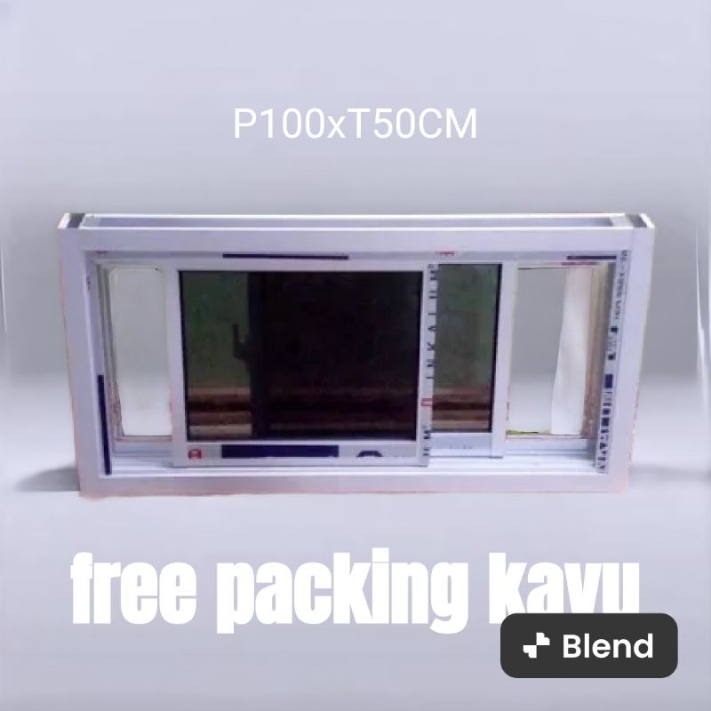 Jendela Sliding P100xT50cm Aluminium