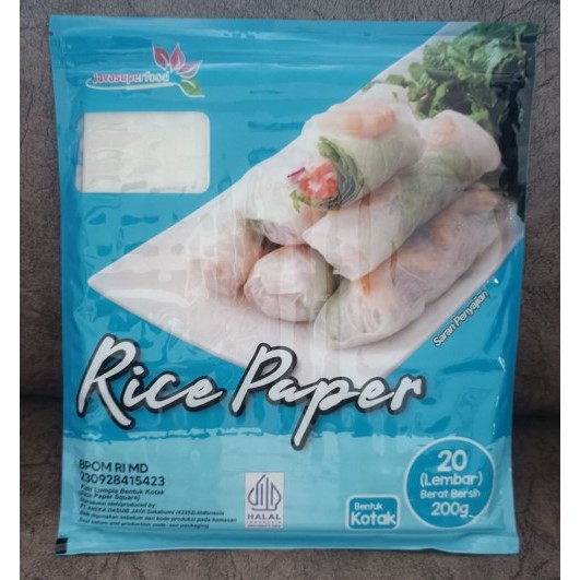 

Ready Rice Paper KOTAK 200 GRAM isi 20 lembar - Banh Trang 22cm - Kulit Lumpia Vietnam- Rice roll