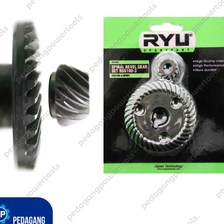 KP8 RYU Spiral Bevel Gear Set RSG 13 Mesin Gerinda 4 Gigi Nanas Roda Gir Spare Part