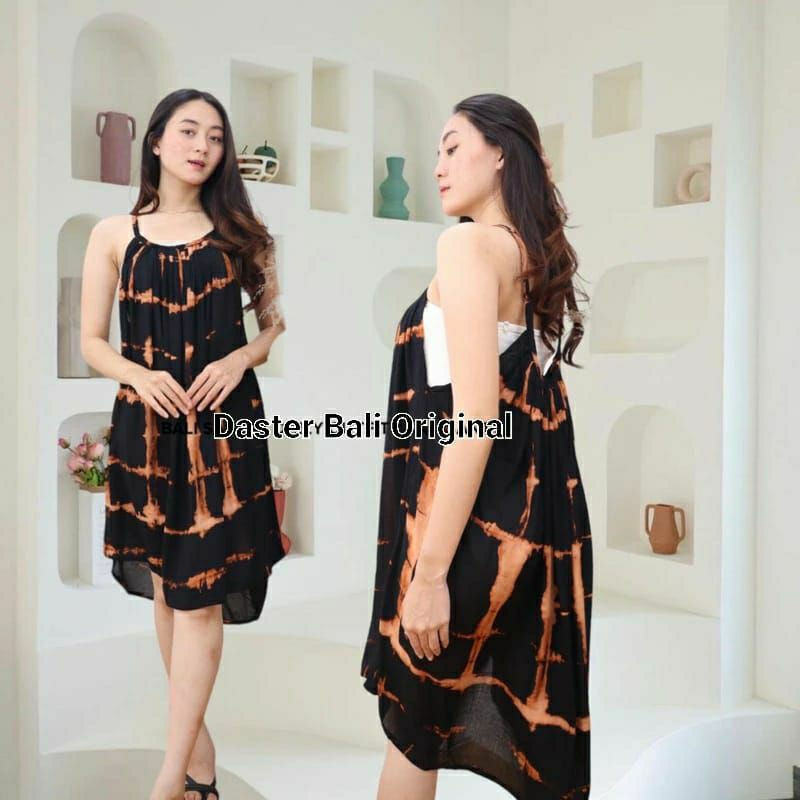 Dress Jumbo Lobek Pendek Bali / Dress Yukensi Bali Motif Kotak / Daster Bali Kekinian