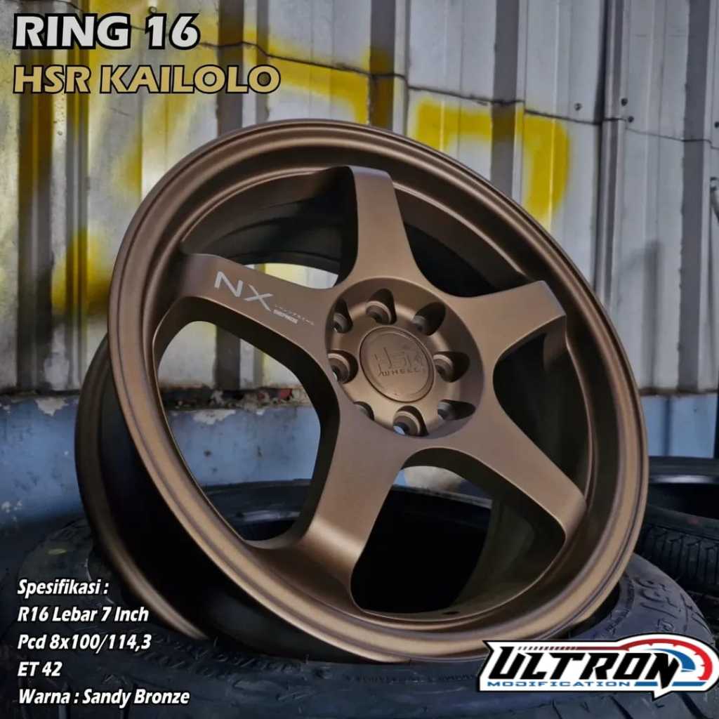 Velg Ring 16 Mobil Livina Yaris mobilio Galant Velg HSR KAILOLO R16 Bronze