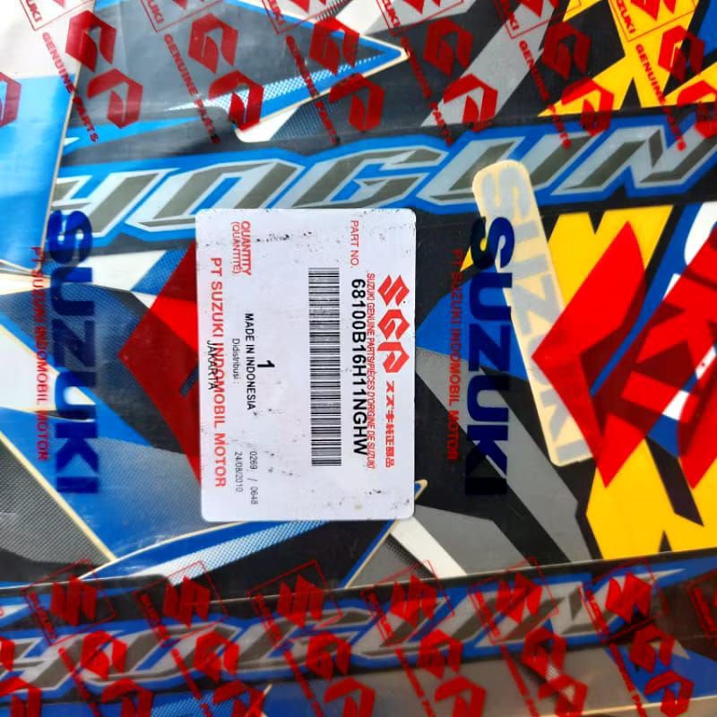 Striping Full set Marine Blue Titan Black, Biru Hitam Suzuki Shogun 125 FL  Original SGP 100%68100B1