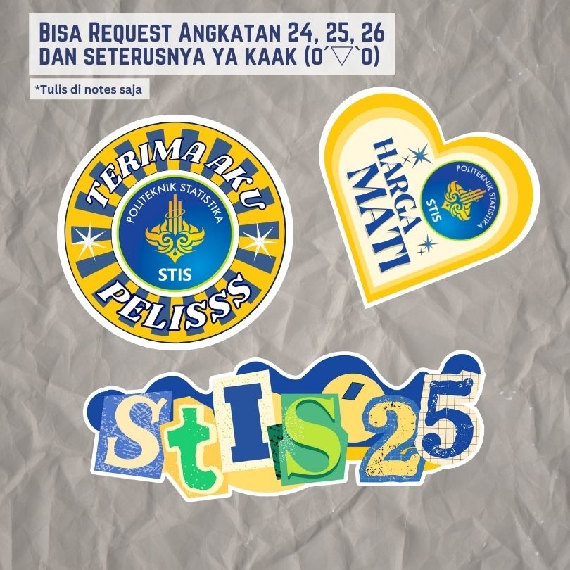 

STIKER CAMABA STIS - POLITEKNIK STATISTIKA STISUNIVERSITAS KAMPUS STICKER LAPTOP IPAD BUKU CERMIN MOBIL MOTOR CASING KESING CASE HANDPHONE HP SETIKER PTN
