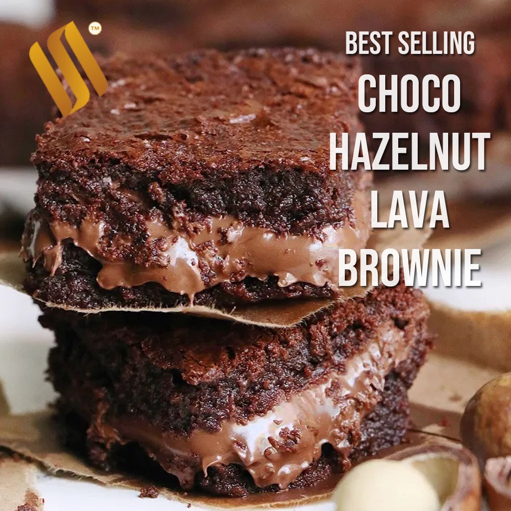 

FUDGY BROWNIES | Brownie Panggang Premium by Ny. Hartono | Nyoklat Almond Cheese Keju Hazelnut Lava