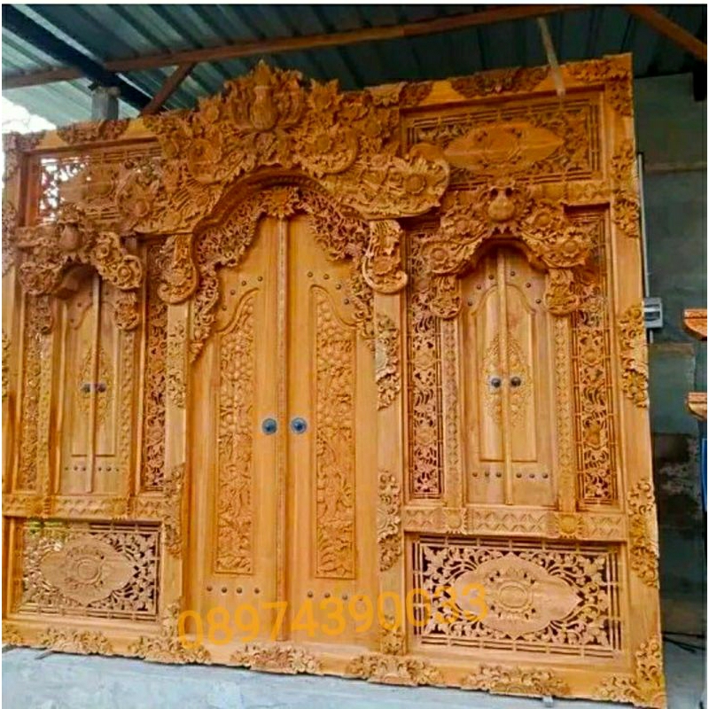 Pintu Gebyok Style Bali, Pintu Gebyok Relief Ukir Rama shinta