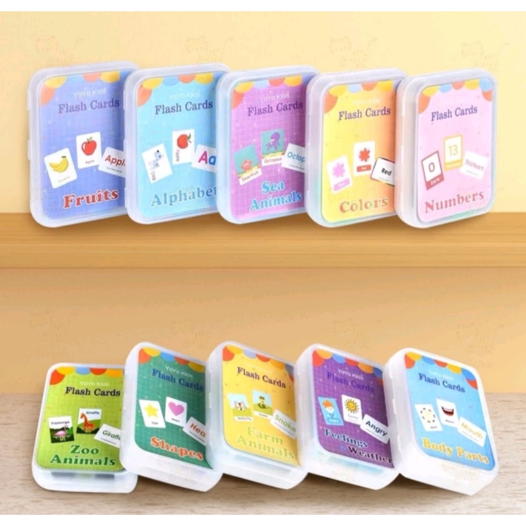 flashcard flash card hewan buah transportasi huruf angka