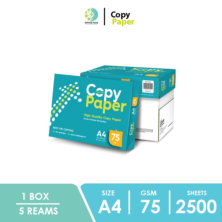 

Copy Paper Kertas HVS A4 75 gsm Ecer 1 Rim 500 Lembar