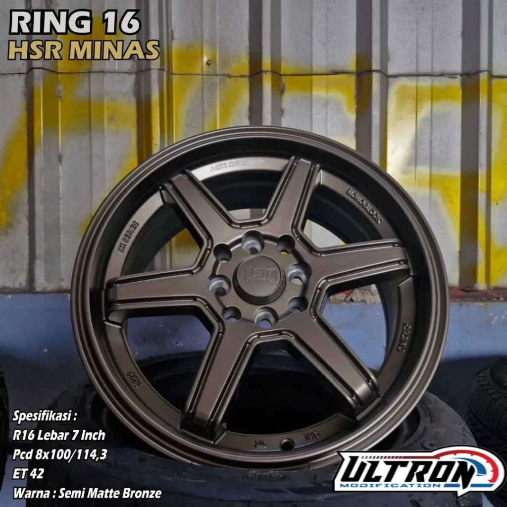 Promo Velg Hsr Ring 16 Mobil March Mirage Sirion Brio Velg HSR MINAS R16 Bronze