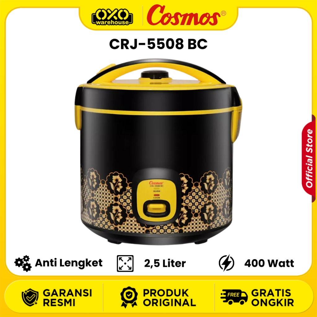 COSMOS Rice Cooker CRJ-5508 BC Magicom 2.5 L Anti LengketGaransi Resmi
